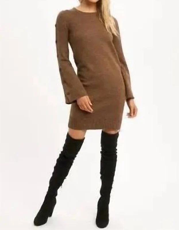 Sweater Dress In Mocha