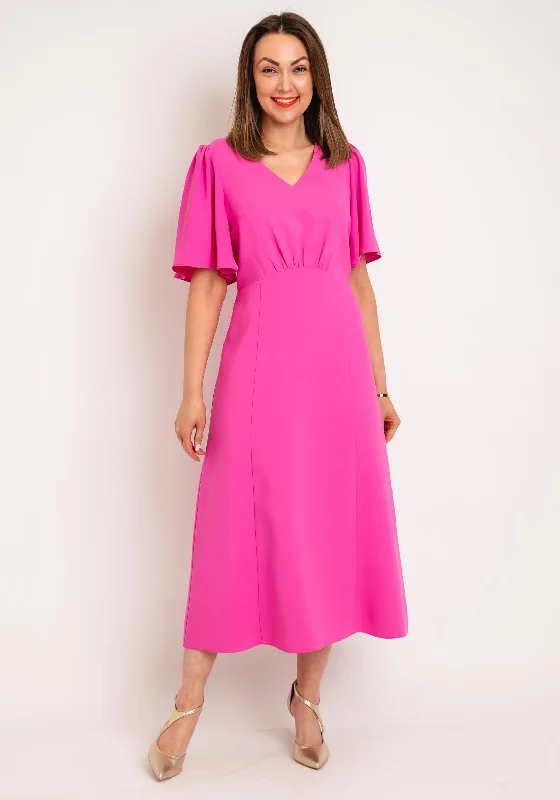 Ella Boo V Neck Aline Long Dress, Taffy