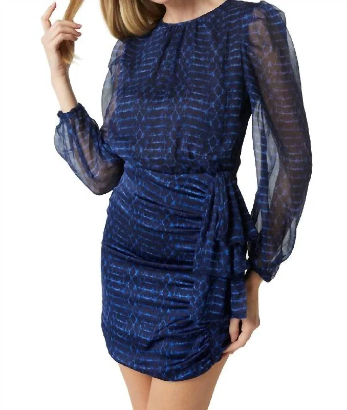 Amber Dress In Midnight Shibori