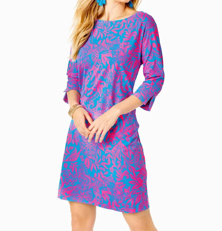 Braedyn Dress In Aura Pink Leaf An Impression