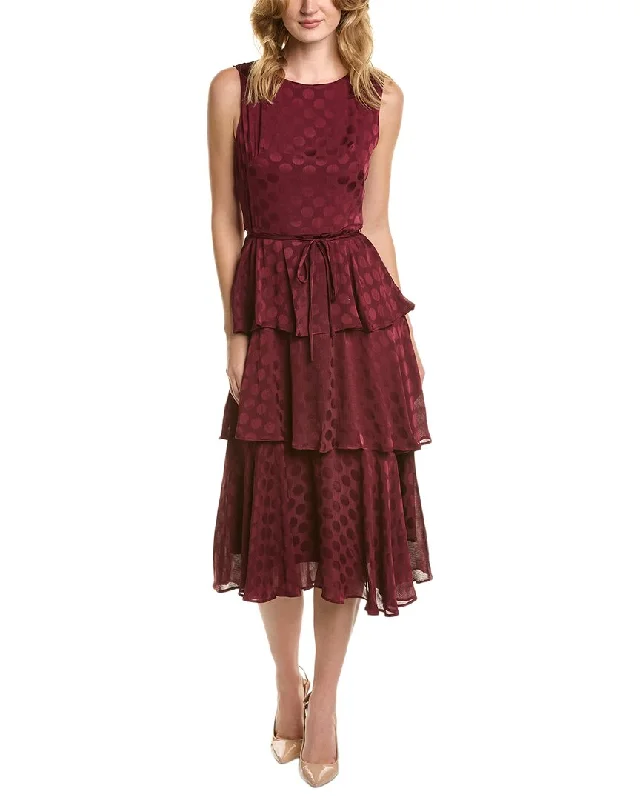 MAISON TARA Tiered Midi Dress