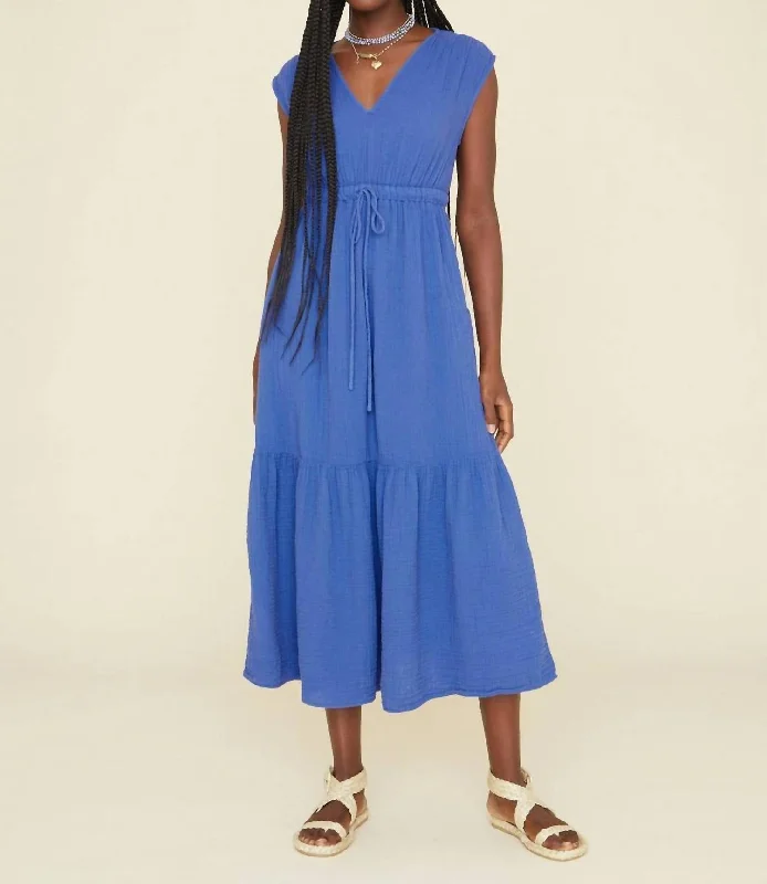 Rosalie Dress In Blue Billow