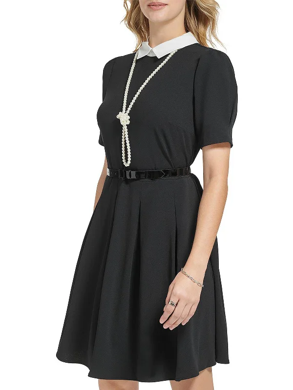 Womens Short Sleeve Mini Wear to Work Dress