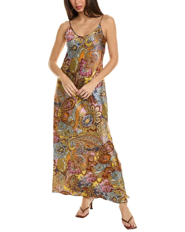 Johnny Was Sandalwood Silk-Blend Dress