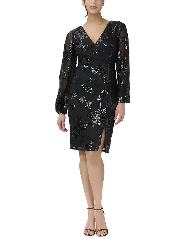 Adrianna Papell Sheath Lace Mini Dress