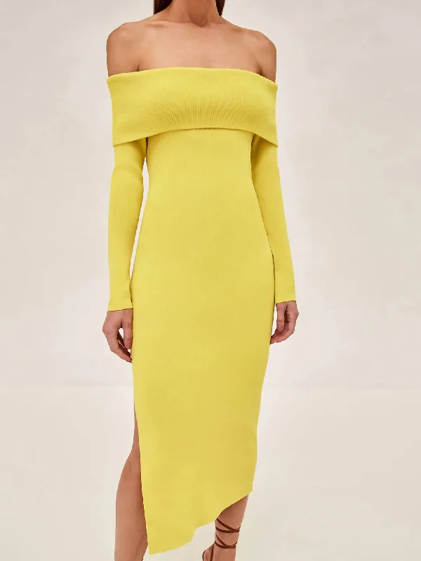 Justine Dress In Canary