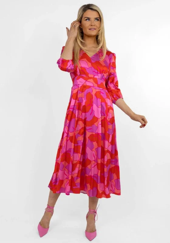 Kate & Pippa Audrey Printed Maxi Dress, Pink