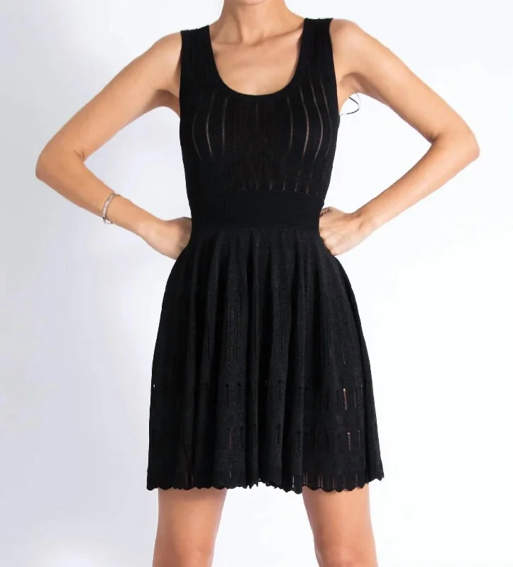 Phoebe Knit Mini Dress In Black