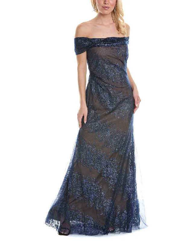 Rene Ruiz Off-Shoulder Gown