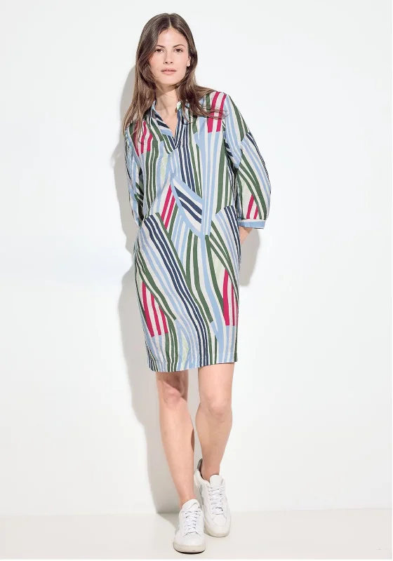 Cecil Muslin Tunic Dress, Vanilla Multi