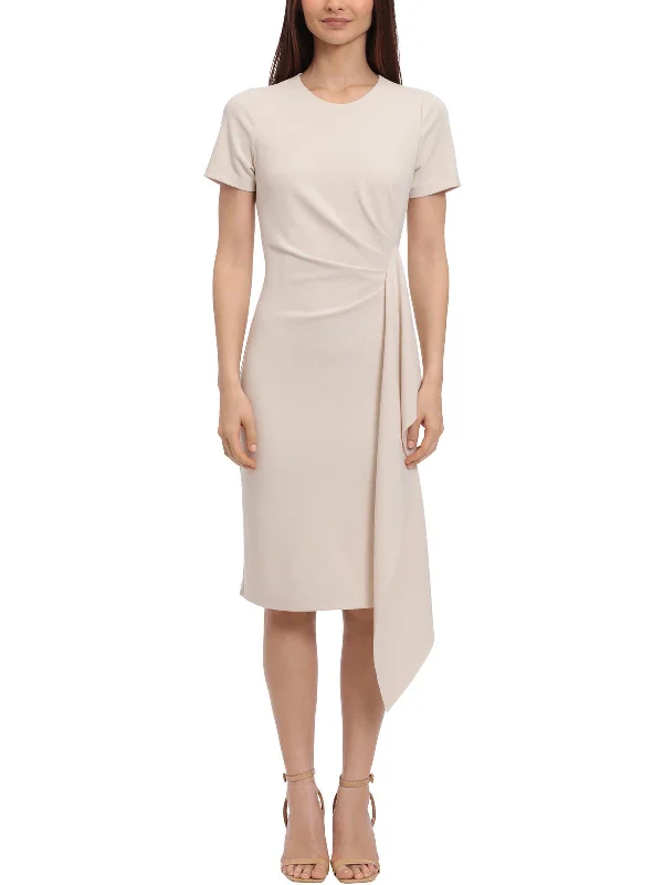 Womens Gathered Office Sheath Dress