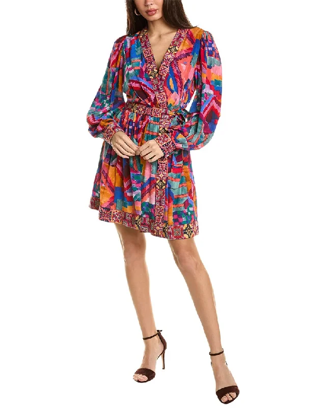 Johnny Was Summer Daydream Silk Mini Dress