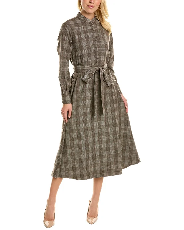 YAL New York Glen Plaid Midi Dress