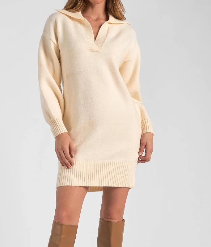 Chloe Sweater Dress In Cream