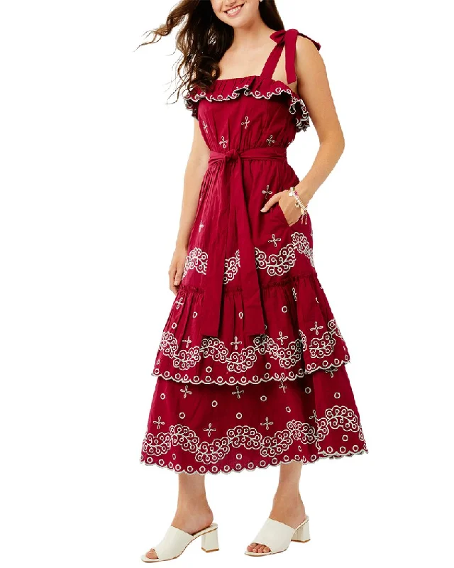 Roller Rabbit Peonia Embroidered Eleanor Dress