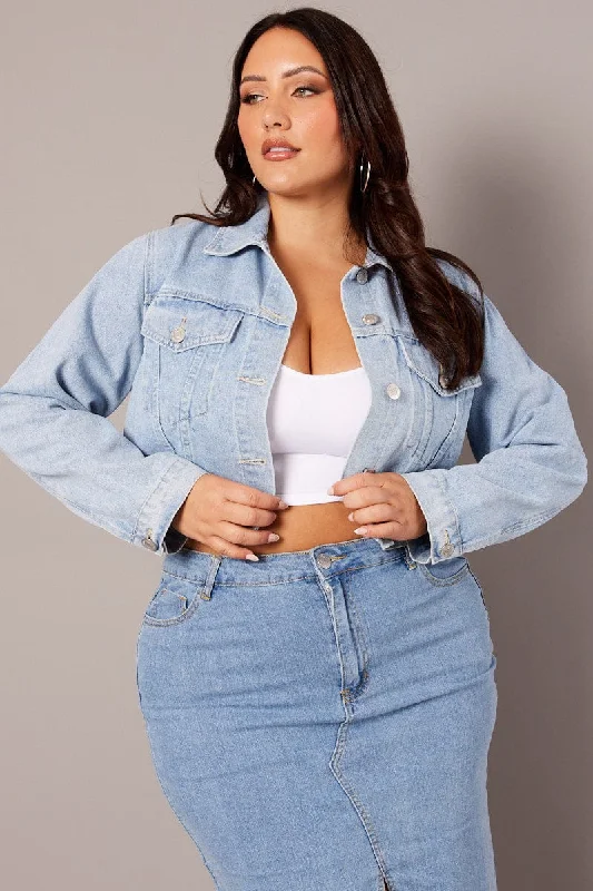 Denim Cropped Jacket