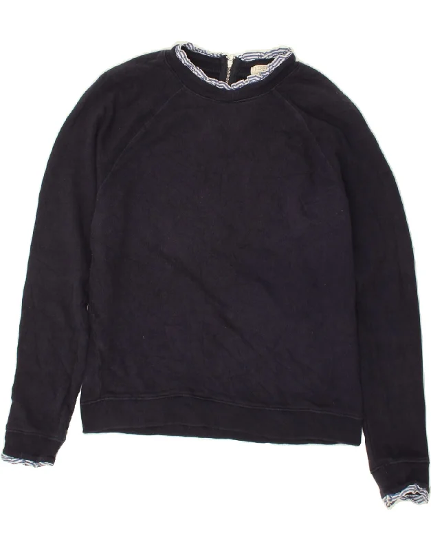 J. CREW Womens Sweatshirt Jumper UK 6 XS Navy Blue