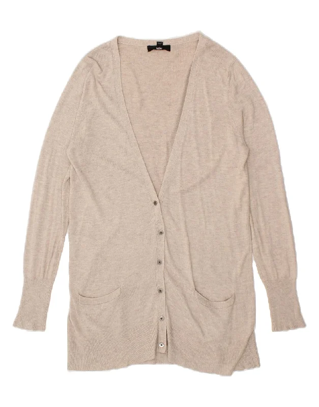 MOSSIMO Womens Longline Cardigan Sweater UK 16 Large Beige