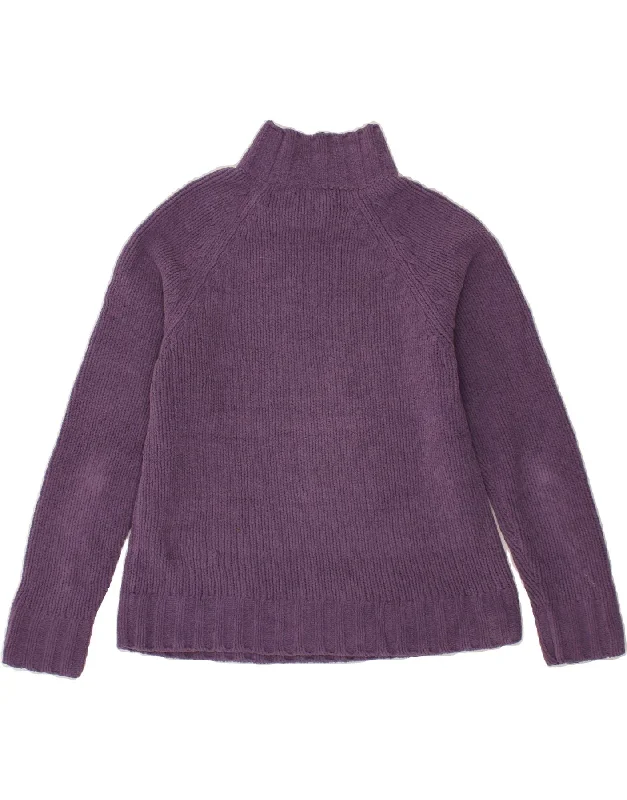 ORVIS Womens Turtle Neck Jumper Sweater UK 10 Small Purple Polyester