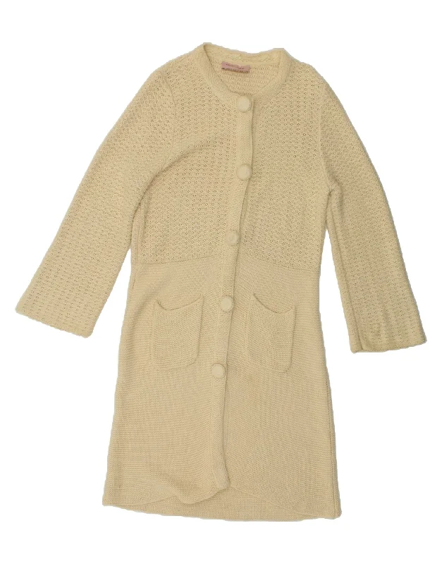 PHASE EIGHT Womens Longline Cardigan Sweater UK 14 Medium Beige