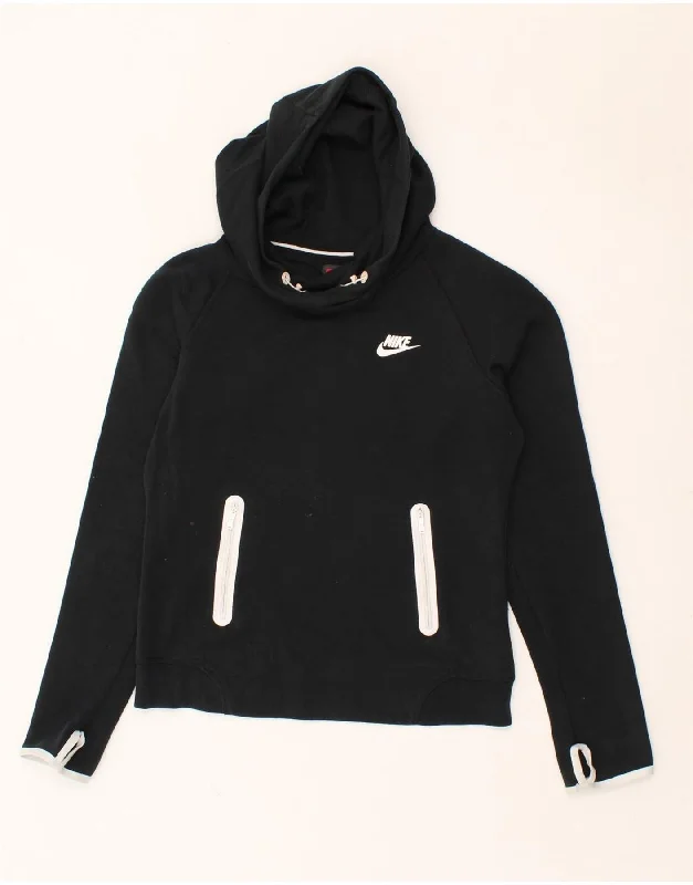 NIKE Womens Hoodie Jumper UK 10 Small Black