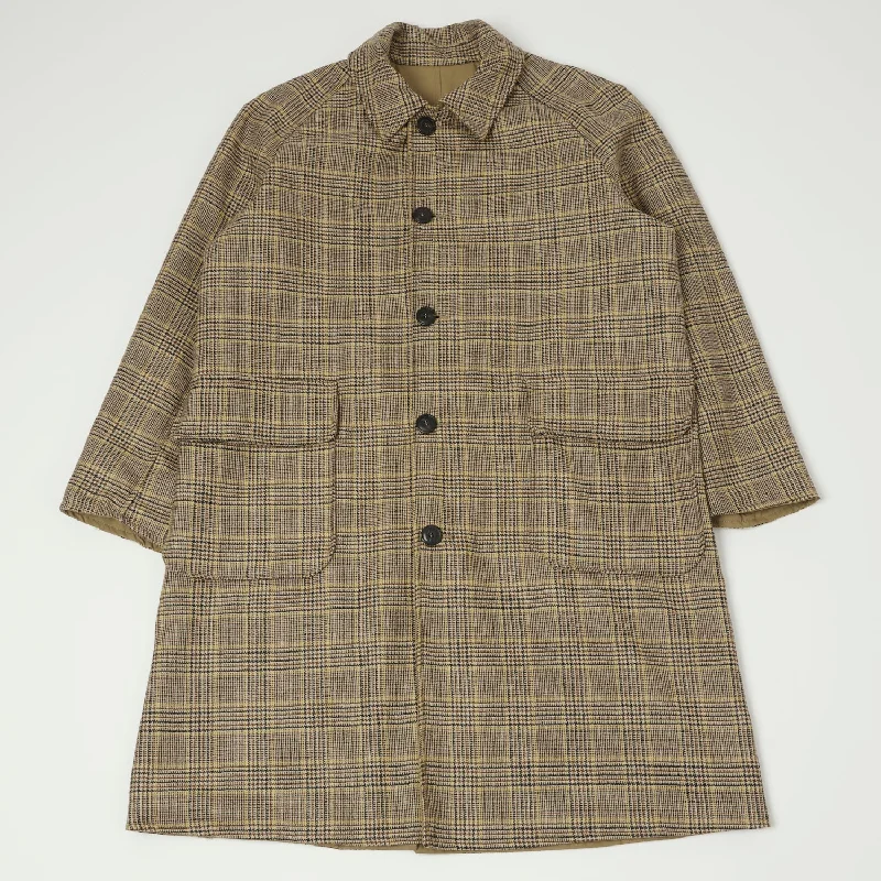 East Harbour Surplus 'Benson' Reversible Trench Coat - Tan/Check