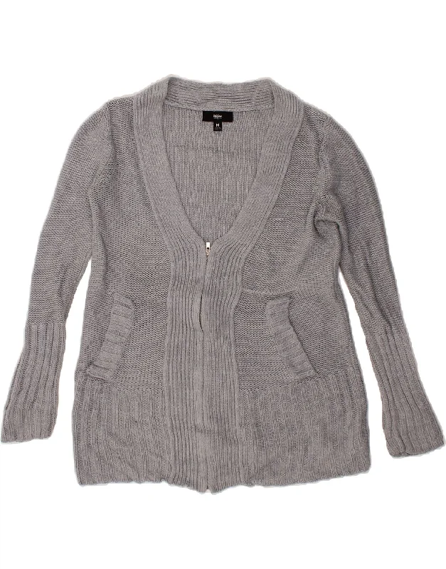 MOSSIMO Womens Cardigan Sweater UK 14 Medium Grey Acrylic