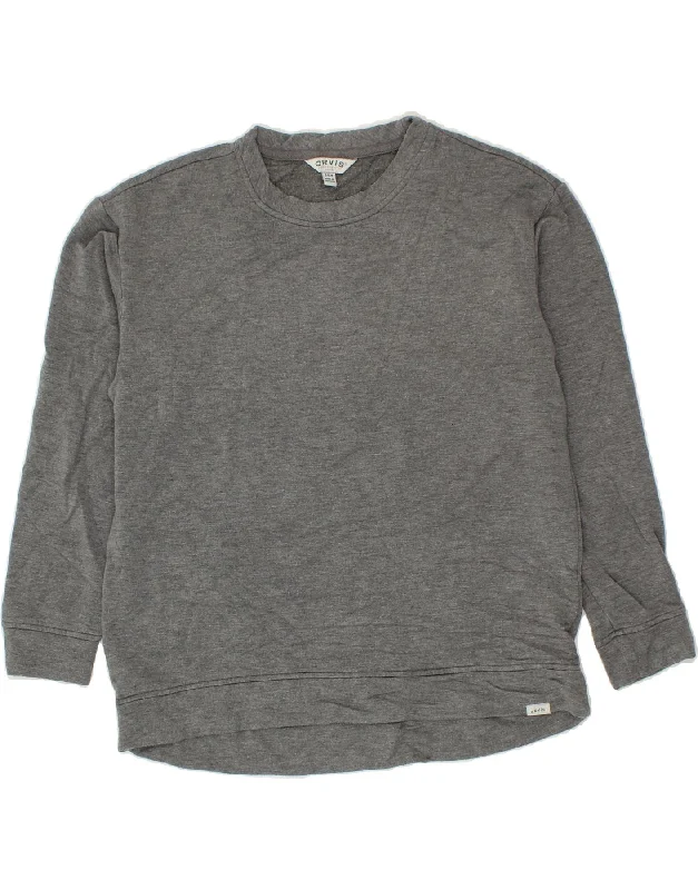 ORVIS Womens Sweatshirt Jumper UK 10 Small Grey Modal