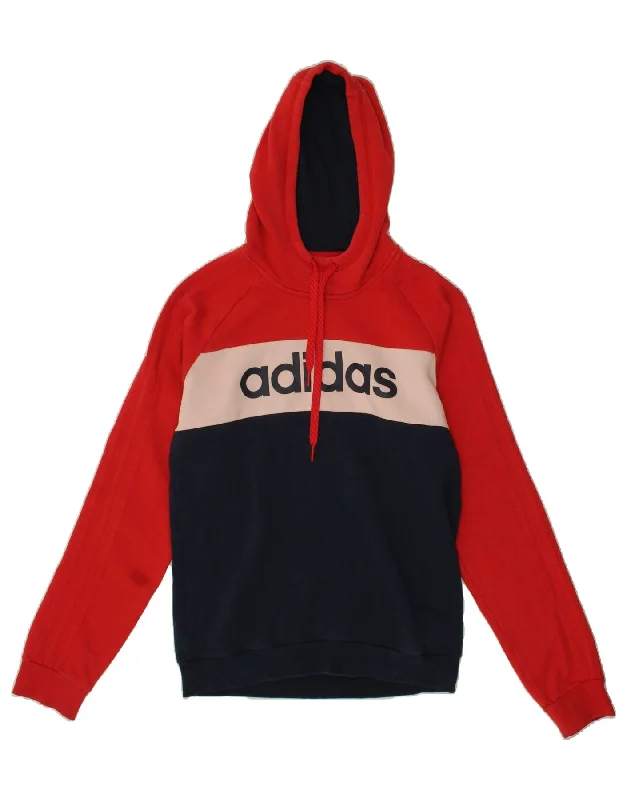 ADIDAS Womens Graphic Hoodie Jumper UK 10 Small Multicoloured Colourblock