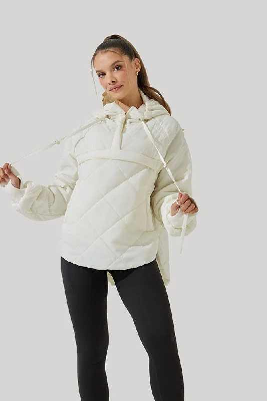 Pillow Packable Puffer Jacket - Coconut Cream