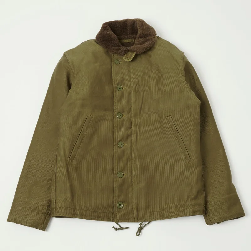 Freewheelers 1940's Type N-1 Deck Jacket - Khaki/Beige