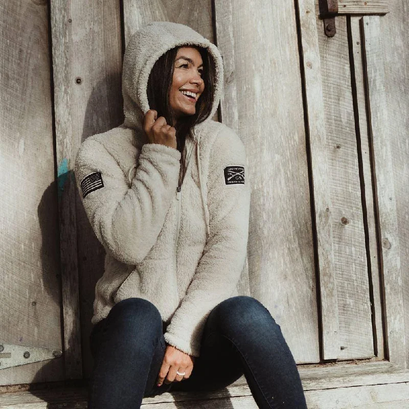 Women's Sherpa Jacket - Oatmeal