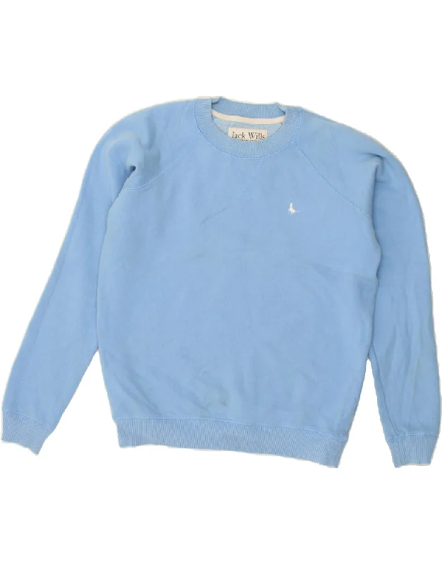 JACK WILLS Womens Sweatshirt Jumper UK 8 Small Blue