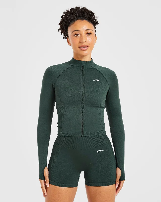 Balance V3 Seamless Zip Jacket - Dark Green