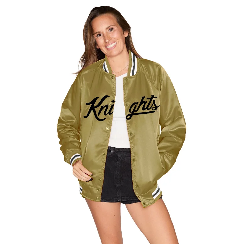 UCF Satin Letterman Bomber Jacket