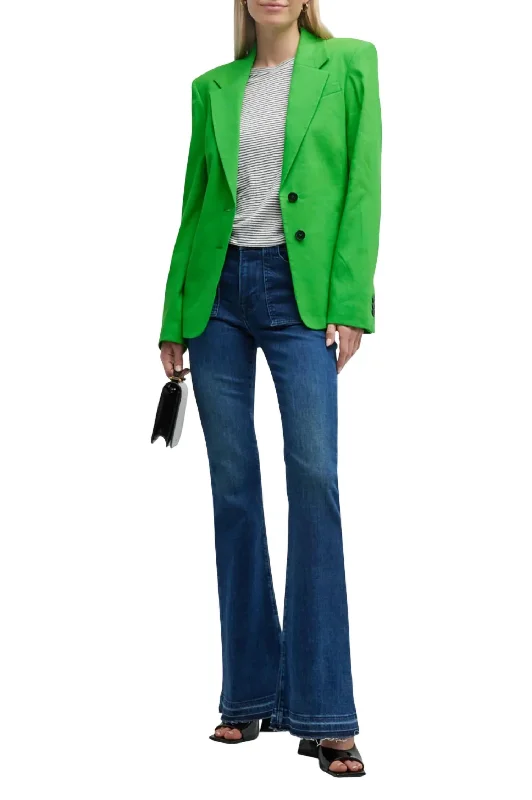 The Femme Blazer In Bright Peridot