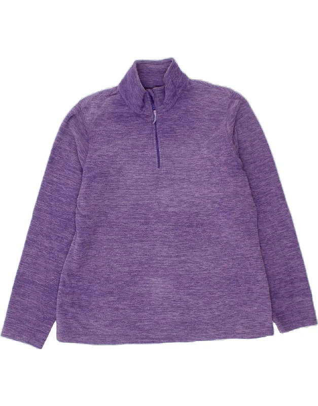 MOUNTAIN WAREHOUSE Womens Fleece Jumper UK 16 Large  Purple Flecked