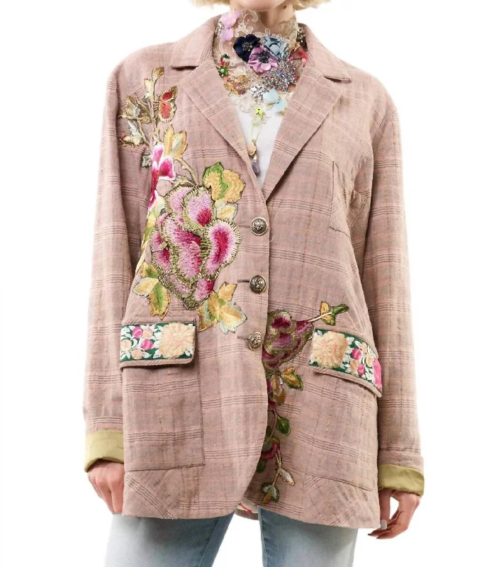 Sudden Sensation Blazer In Pink Ash