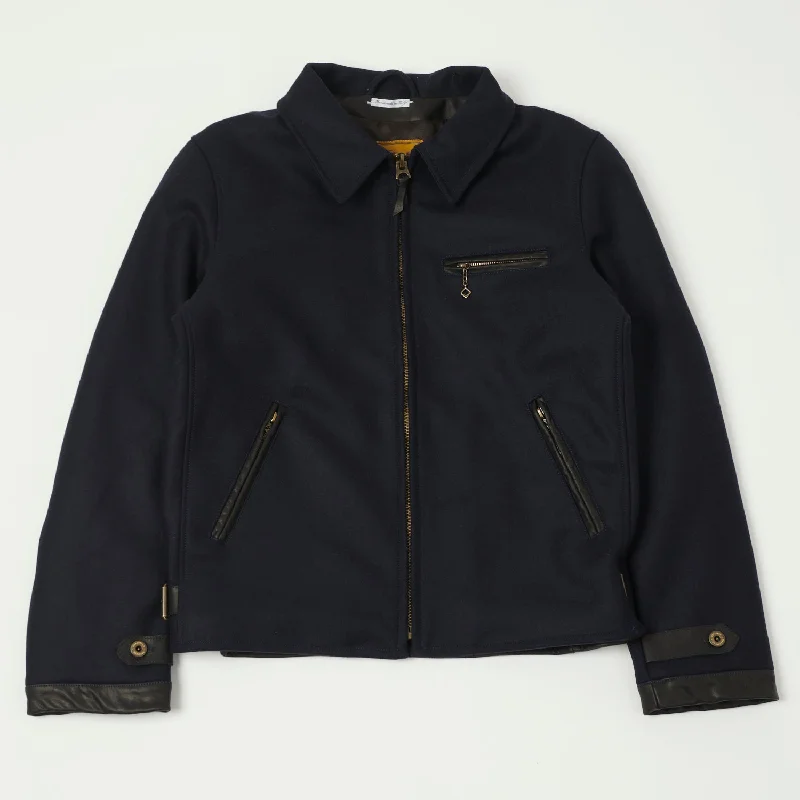 Shangri-La Heritage 'Varenne' Melton Wool Jacket - Navy Blue