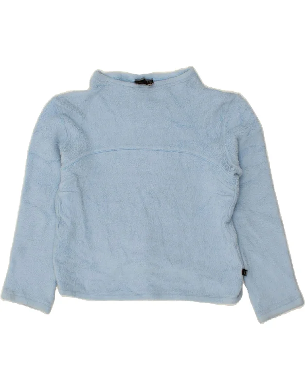 GAS Womens Oversized Crop Fleece Jumper UK 10 Small Blue Polyester