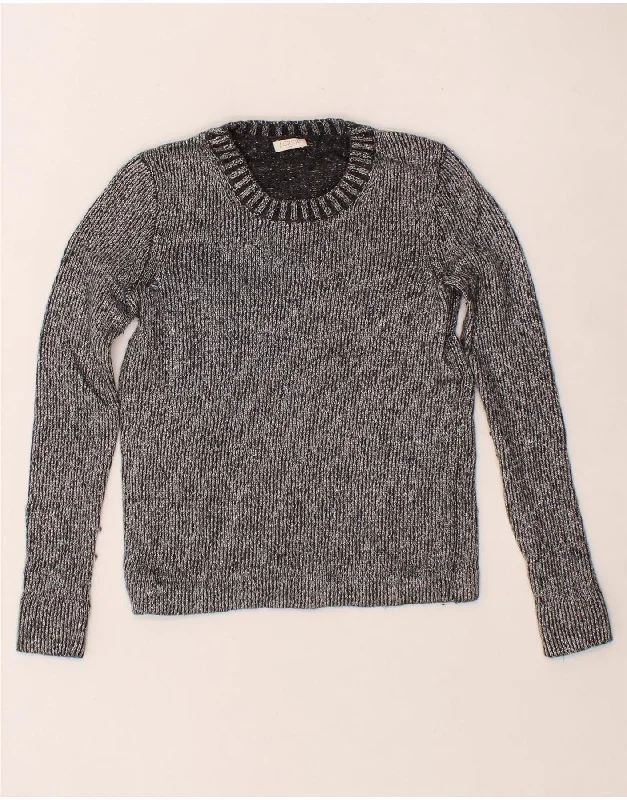 J. CREW Womens Crew Neck Jumper Sweater UK 10 Small Grey Wool