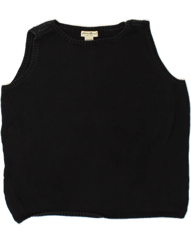 EDDIE BAUER Womens Vest Tank Top UK 18 XL Black Cotton