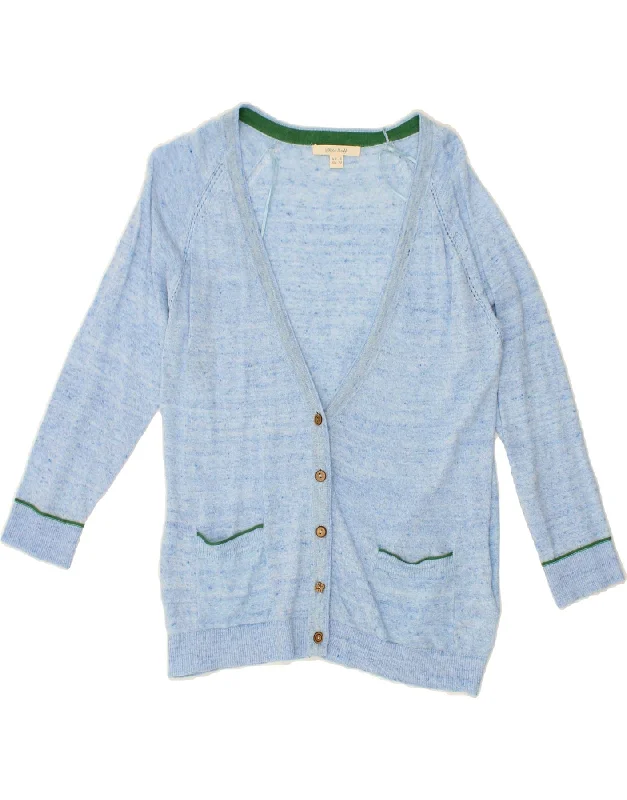 WHITE STUFF Womens Cardigan Sweater UK 10 Small Blue Linen