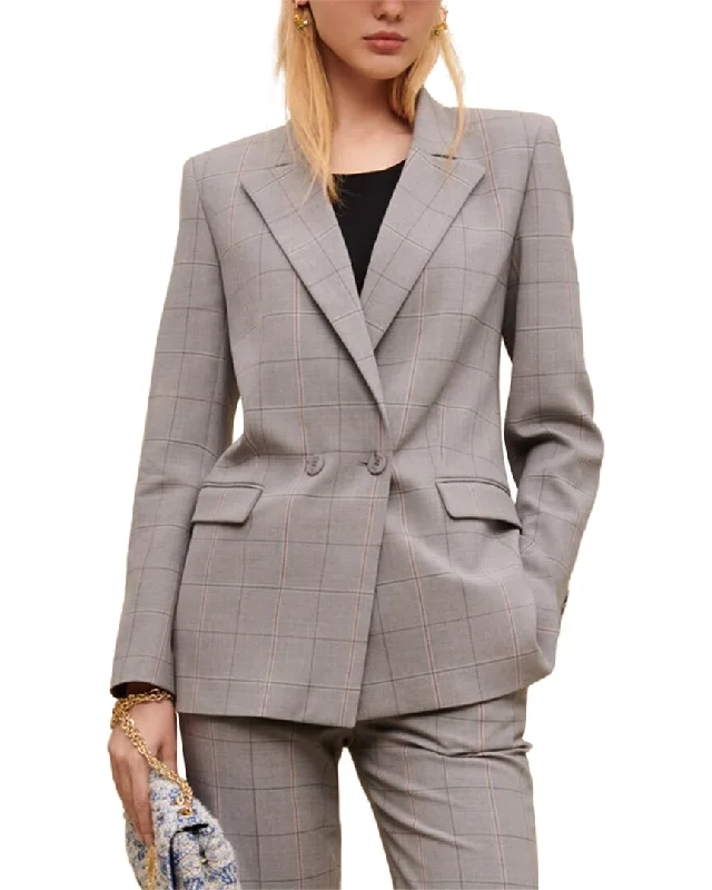 Maje Varreau Wool-Blend Suit Blazer