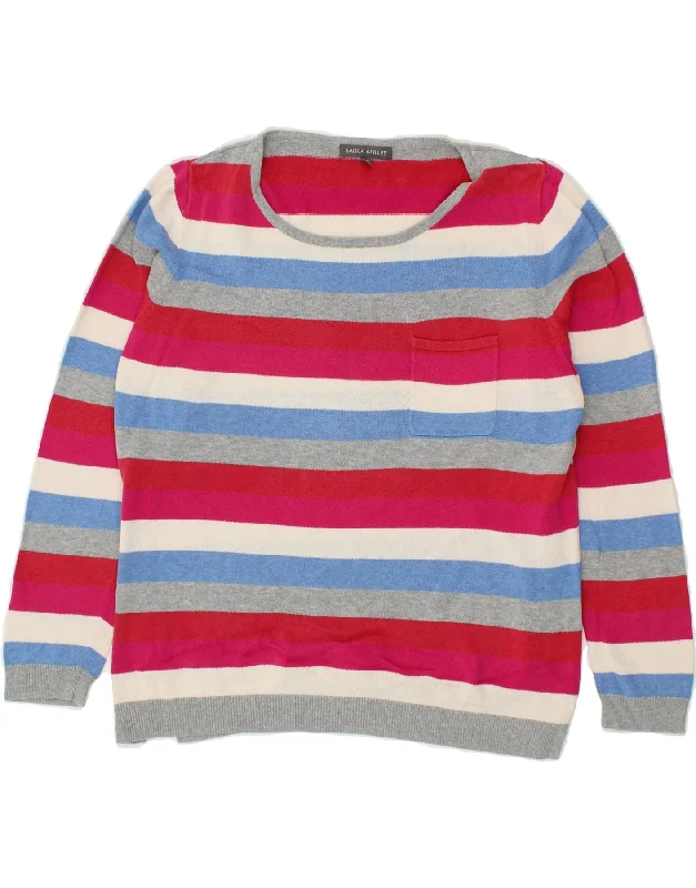 LAURA ASHLEY Womens Boat Neck Jumper Sweater UK 16 Large Multicoloured