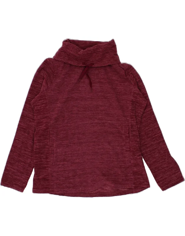 MOUNTAIN WAREHOUSE Womens Roll Neck Fleece Jumper UK 18 XL Burgundy