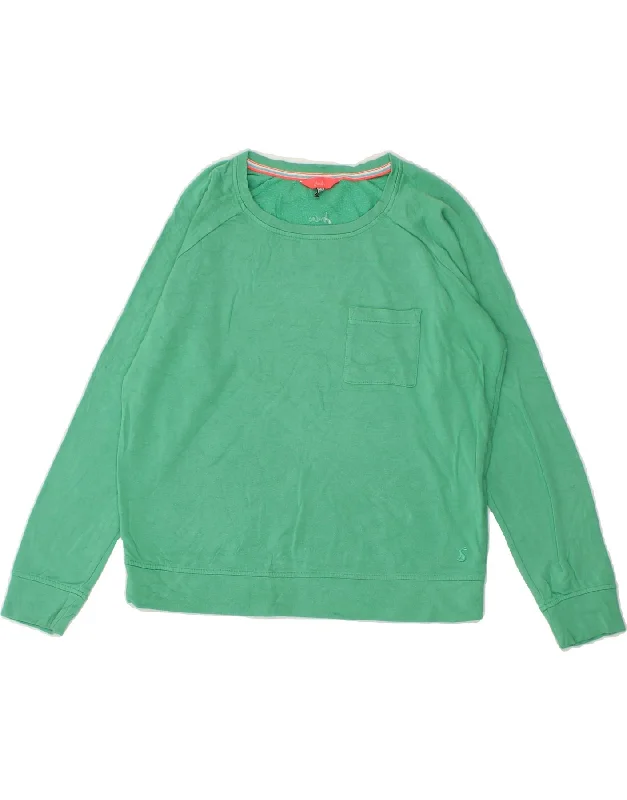 JOULES Womens Crop Sweatshirt Jumper UK 10 Small Green Viscose