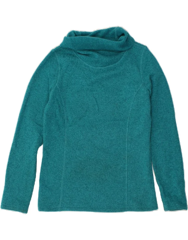 MOUNTAIN WAREHOUSE Womens Roll Neck Jumper Sweater UK 12 Medium Turquoise