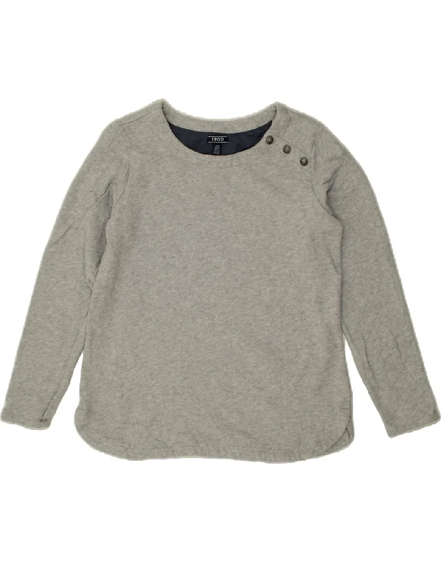 IZOD Womens Sweatshirt Jumper UK 14 Medium Grey Cotton